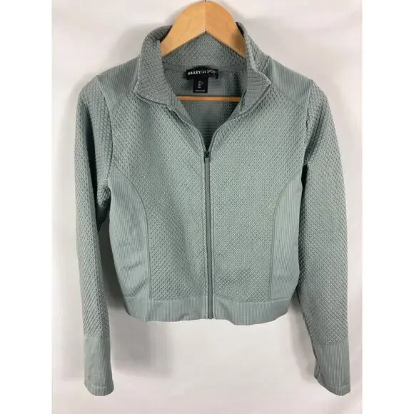 Bailey 44 Sport Textured Blue Zip Up Athletic Jacket Size Large - Picture 3 of 6
